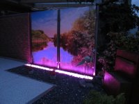 2 x 1m in der Erde mit Glasbrocken und Farbwechsel